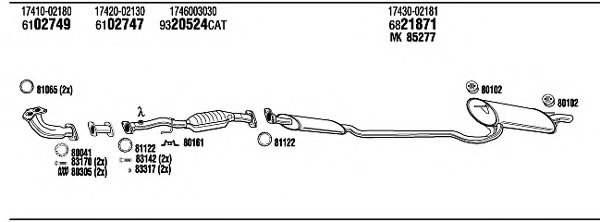 FONOS TO53002B Exhaust System